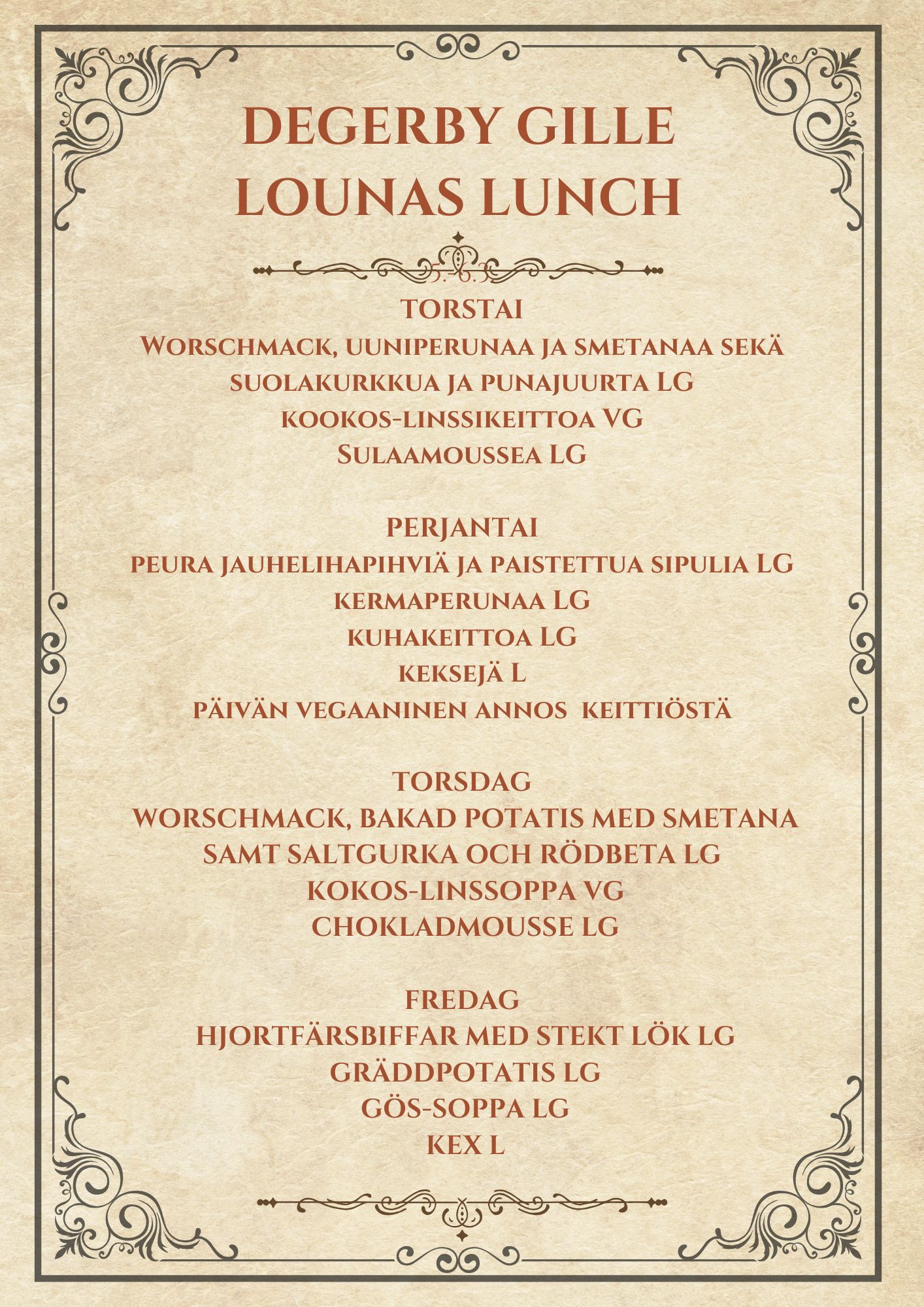 Gillen lounas – Gilles lunch