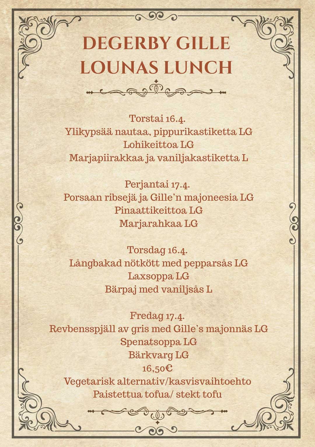 lounas lunch Gille lounas lunch